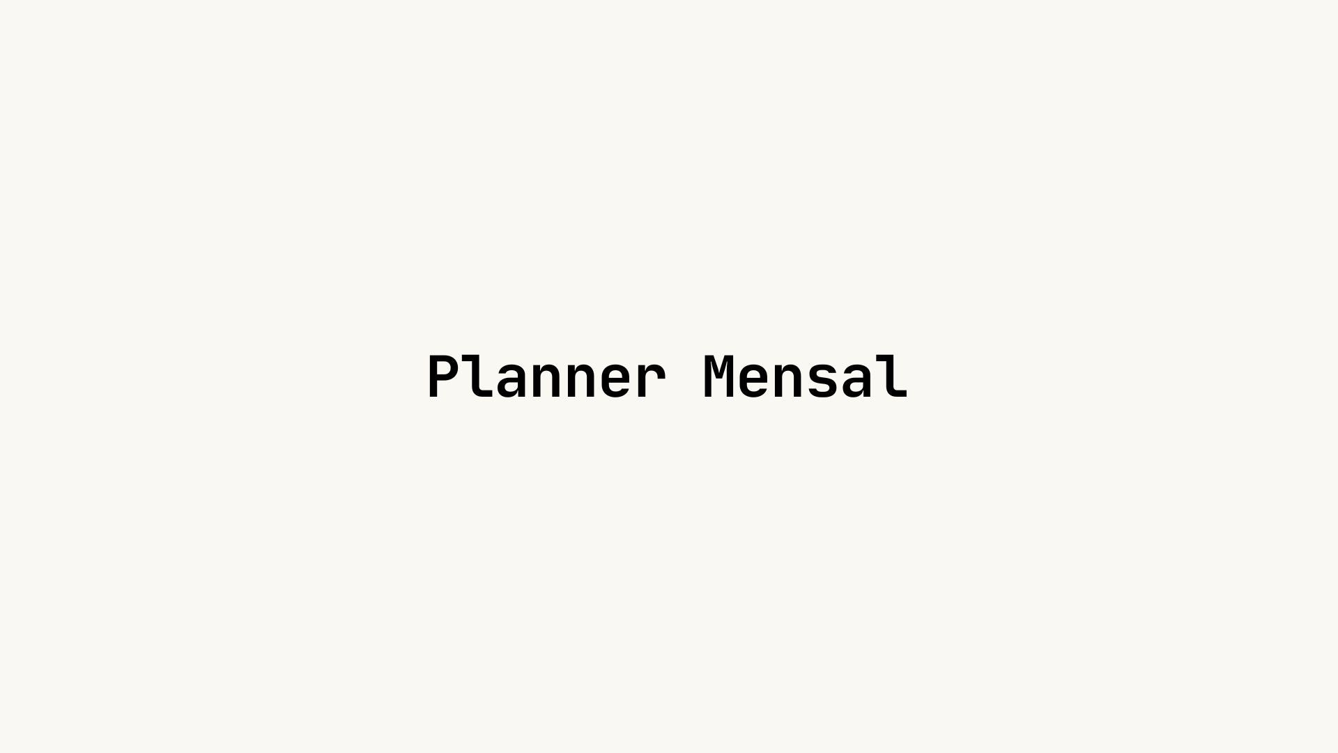 Planner Mensal Beige