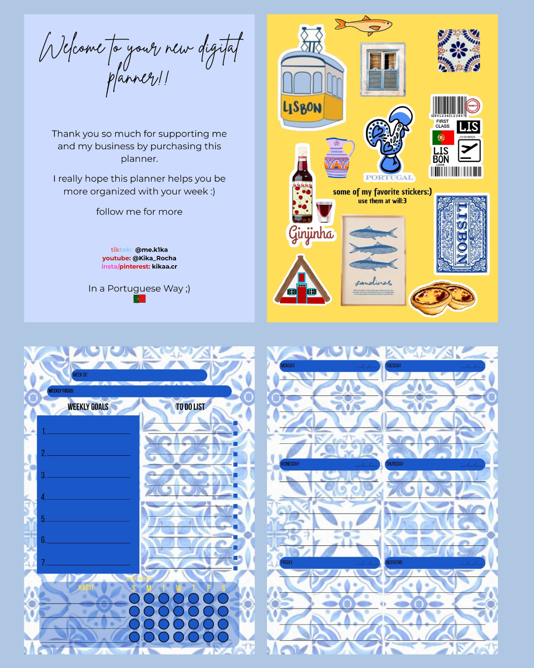 In a Portuguese Way Planner