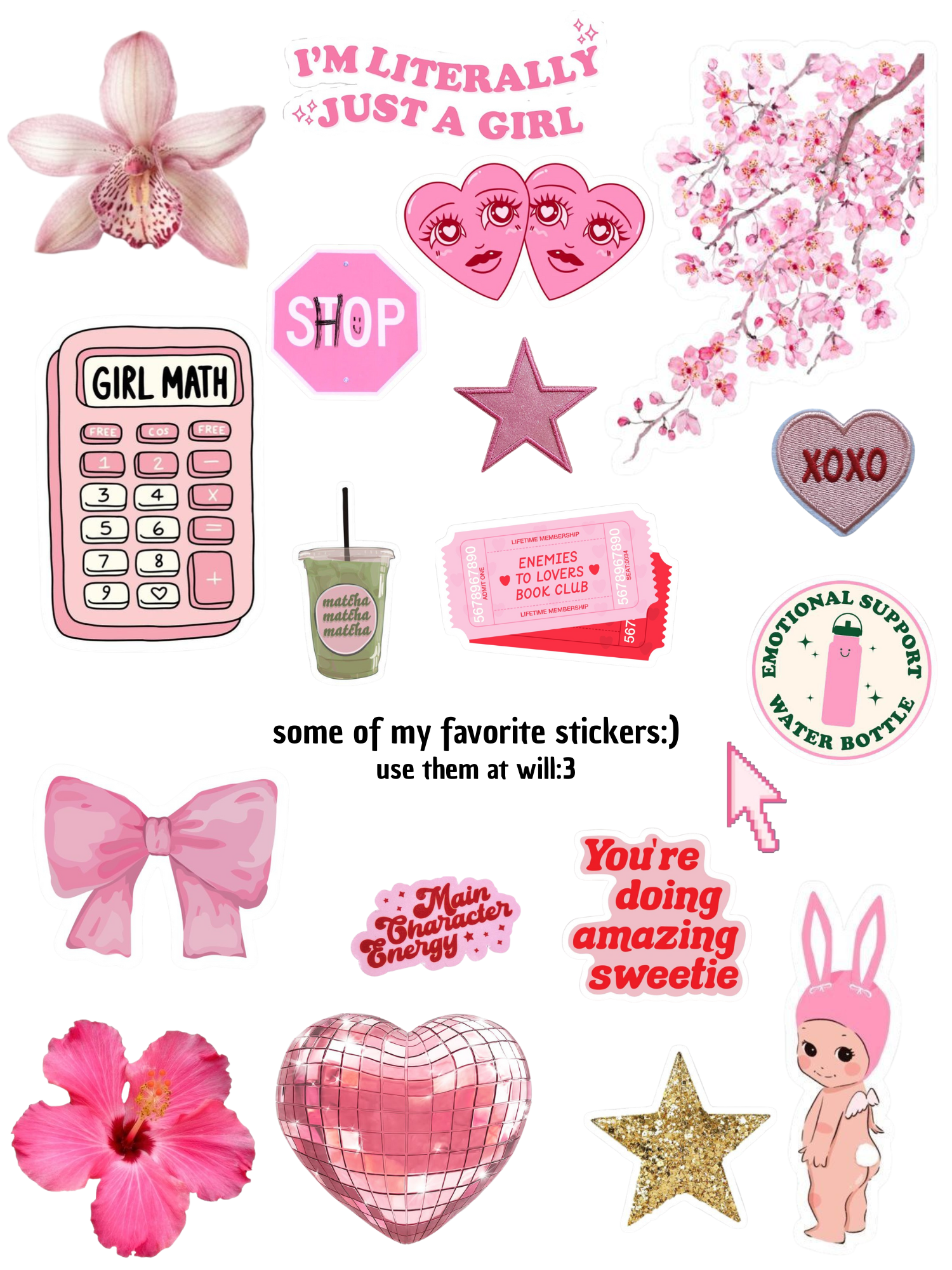 Dreamy Pink Stickers