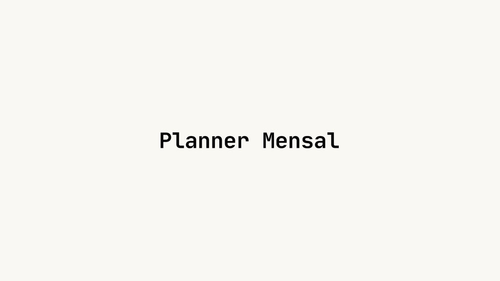 Planner Mensal Beige